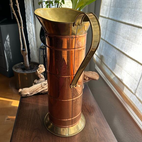 Vintage Copper 5-KAN Coal Scuttle Bucket Umbrella Stand - Picture 4 of 10